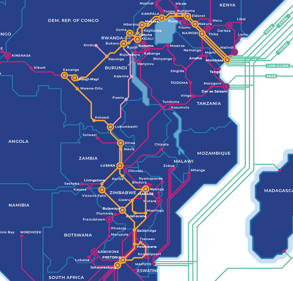 Liquid Dataport launches the first terrestrial data superhighway connecting Mombasa to Johannesburg 2 MoJo Route